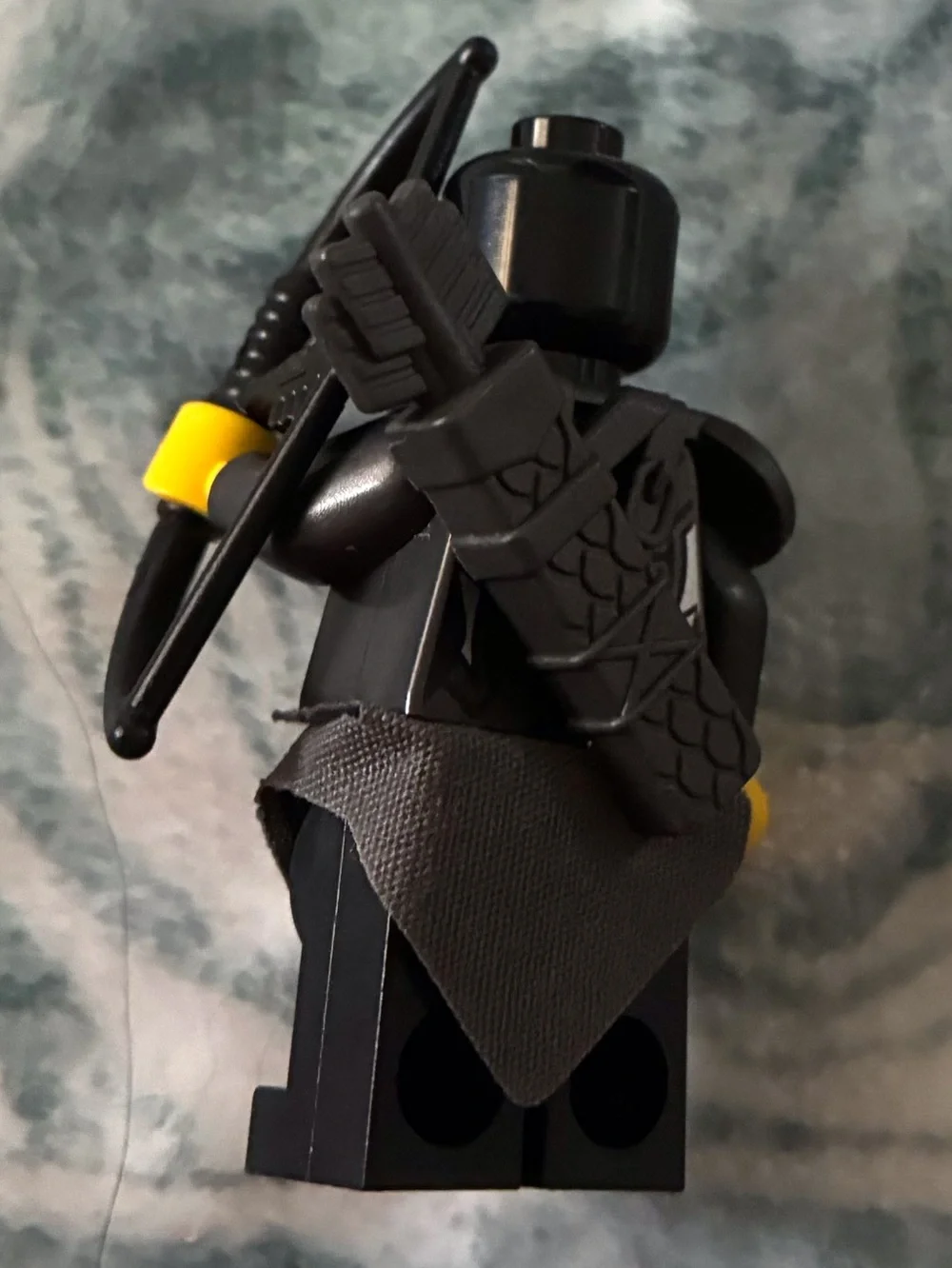 Lego Black Armored Minifigure with Yellow Head and Hands